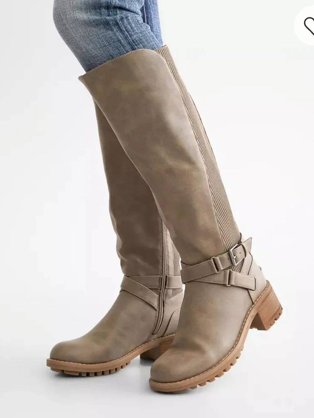 B-52 Tall Heeled Boot Brown Women's Mid-Calf Riding Boots - Classic Casual Style